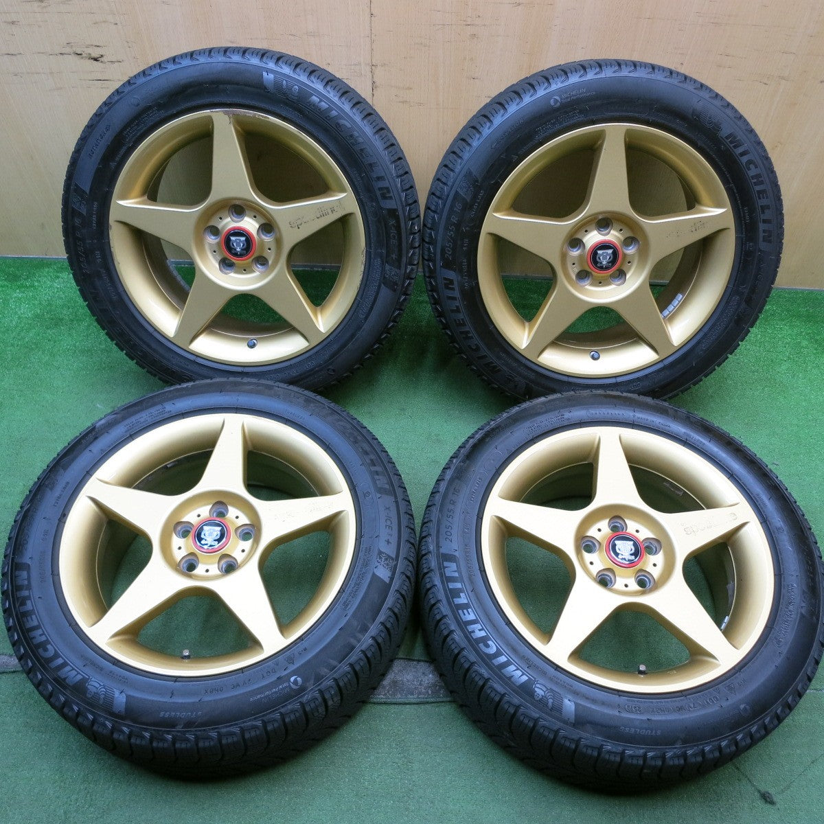 4本価格★SSR speedline MiM 205/55R16 スタッドレス ミシュラン X-ICE3+ スピードライン 16インチ PCD100/5H★5062001HAノ
