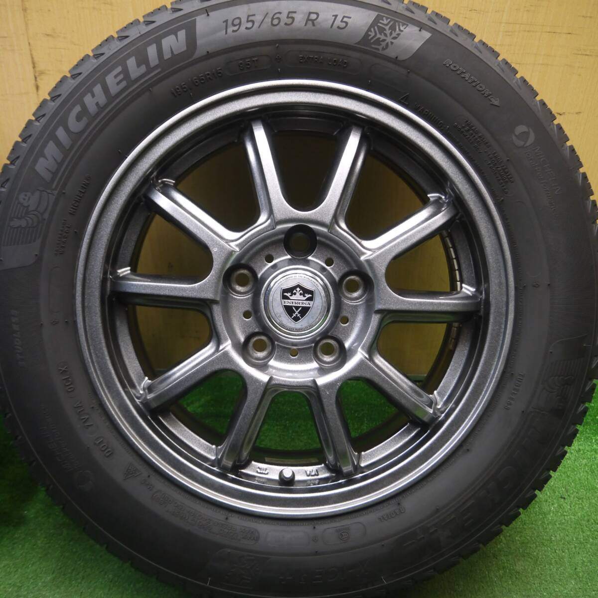 キレイ★スタッドレス 195/65R15 ミシュラン X-ICE3+ ESTROSA エステローザ 15インチ PCD114.3/5H★5021210Hス