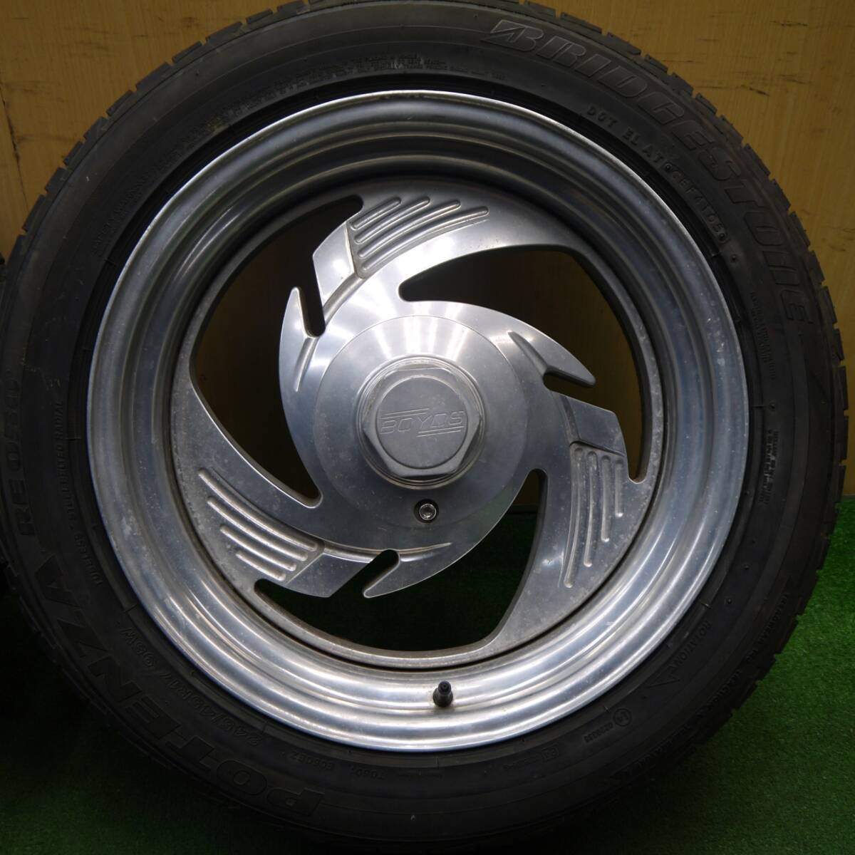 バリ溝!9分★BOYDS ボイド ビレット 245/45R17 ブリヂストン ポテンザ RE050 17インチ PCD120 127/5H マルチ★5031712Hノ