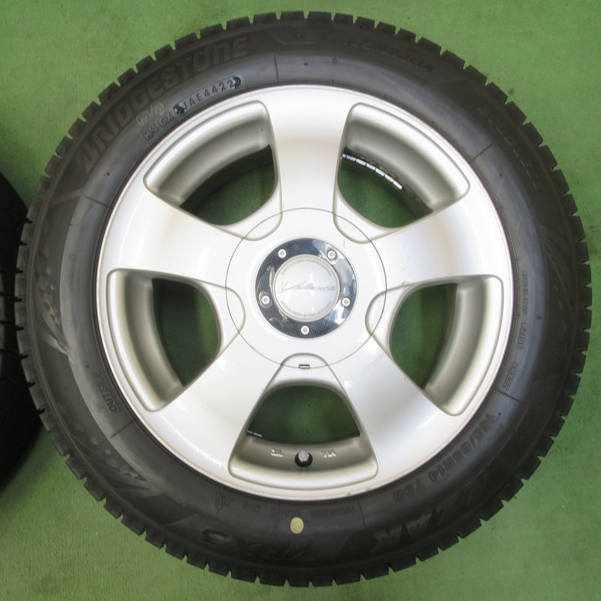 バリ溝!22年!ほぼ10分★スタッドレス 165/65R14 ブリヂストン ブリザック VRX3 Violento ヴィオレント 14インチ PCD100 114.3/4H マルチ★5050507イス
