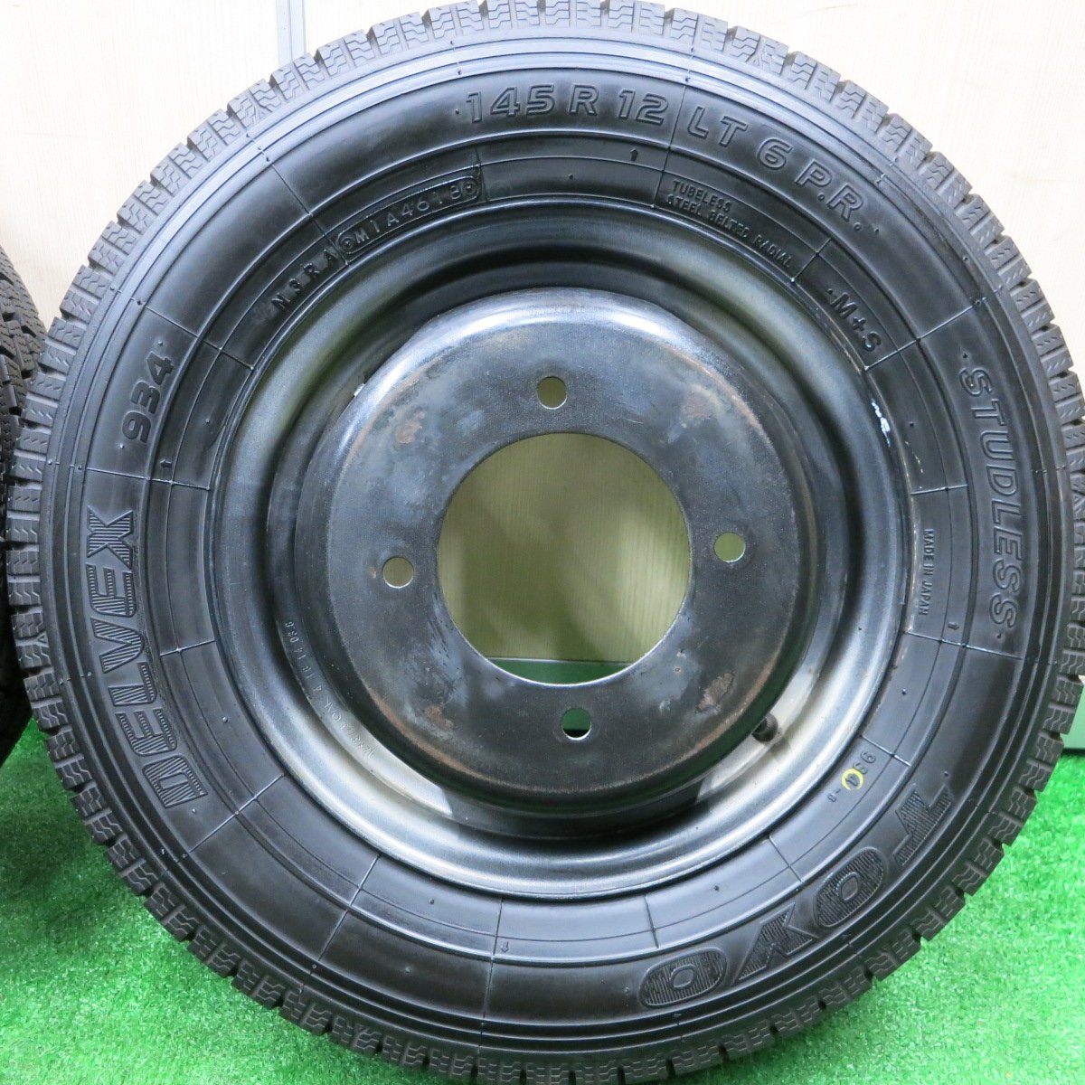 4本価格★ボンゴ純正 145R12LT 6PR スタッドレス トーヨー デルベックス 934 スチール ホイール 12インチ★3102005HAス