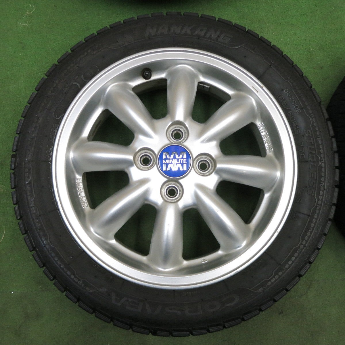 キレイ★ダイハツ ミラジーノ 等 MINILITE 165/60R15 スタッドレス ナンカン CORSAFA ミニライト 15インチ PCD100/4H★6012606ナス