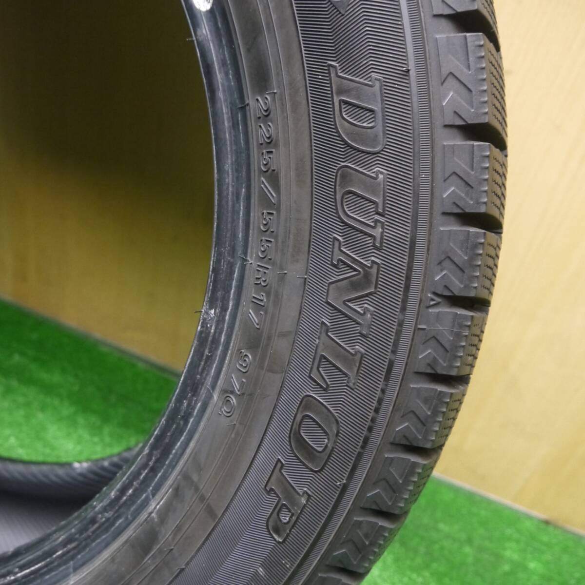 バリ溝!21年!9.5分!2本★スタッドレス 225/55R17 ダンロップ ウインターマックス WM02 タイヤ 17インチ XV フォレスター アルファード ヴェルファイア等★5010602Hスタ
