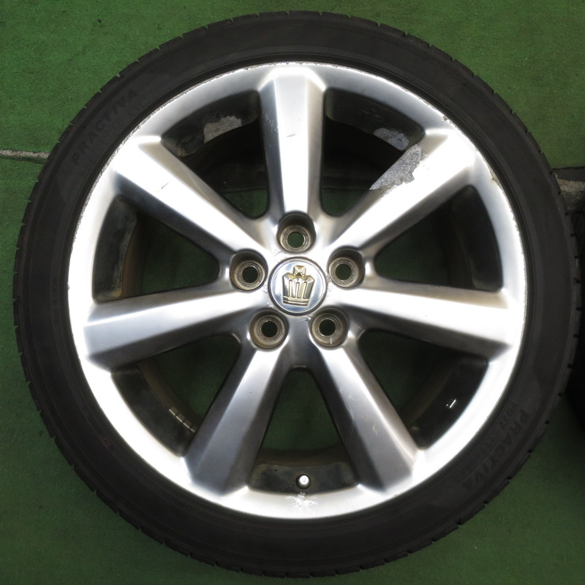 バリ溝!23年!9分★トヨタ 180系 クラウン アスリート 純正 225/45R18 プラクティバ ヨコハマ 製 18インチ PCD114.3/5H★5082901NJノ