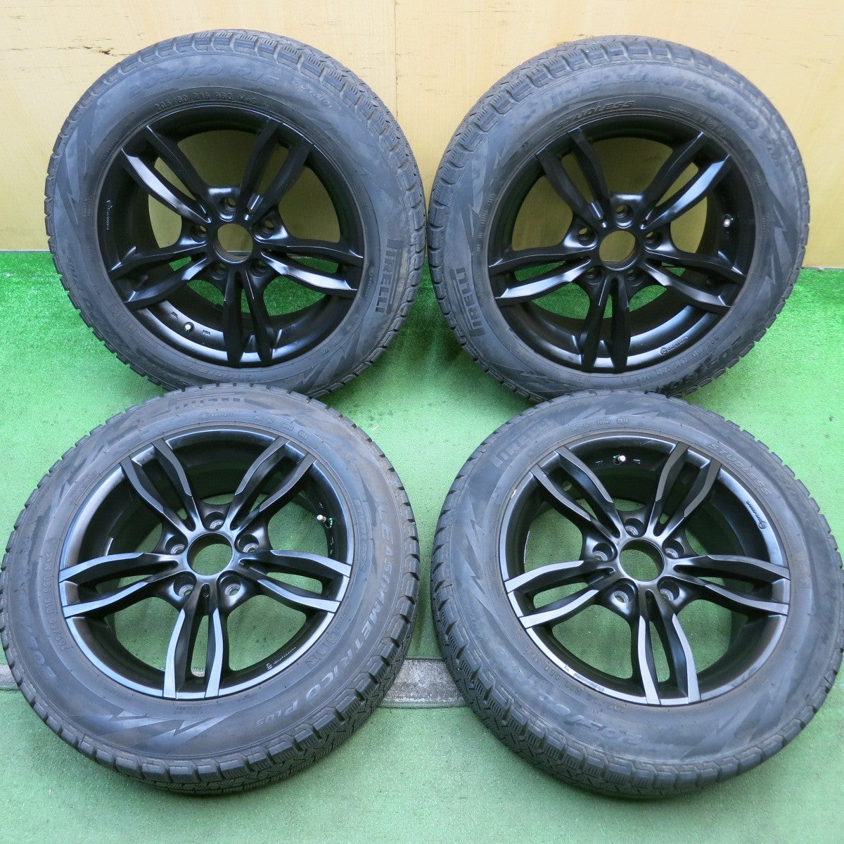 4本価格★BMW 等 MAK LUFT 205/60R16 スタッドレス ピレリ アイスアシンメトリコ プラス 16インチ PCD120/5H★5080211HAス