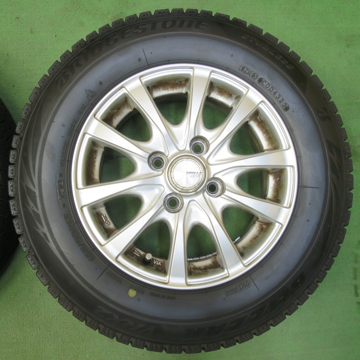 4本価格!23年★スタッドレス 155/80R13 ブリヂストン ブリザック VRX2 SIBILLA NEXT IR-Z シビラ 13インチ PCD100/4H★5081106イス