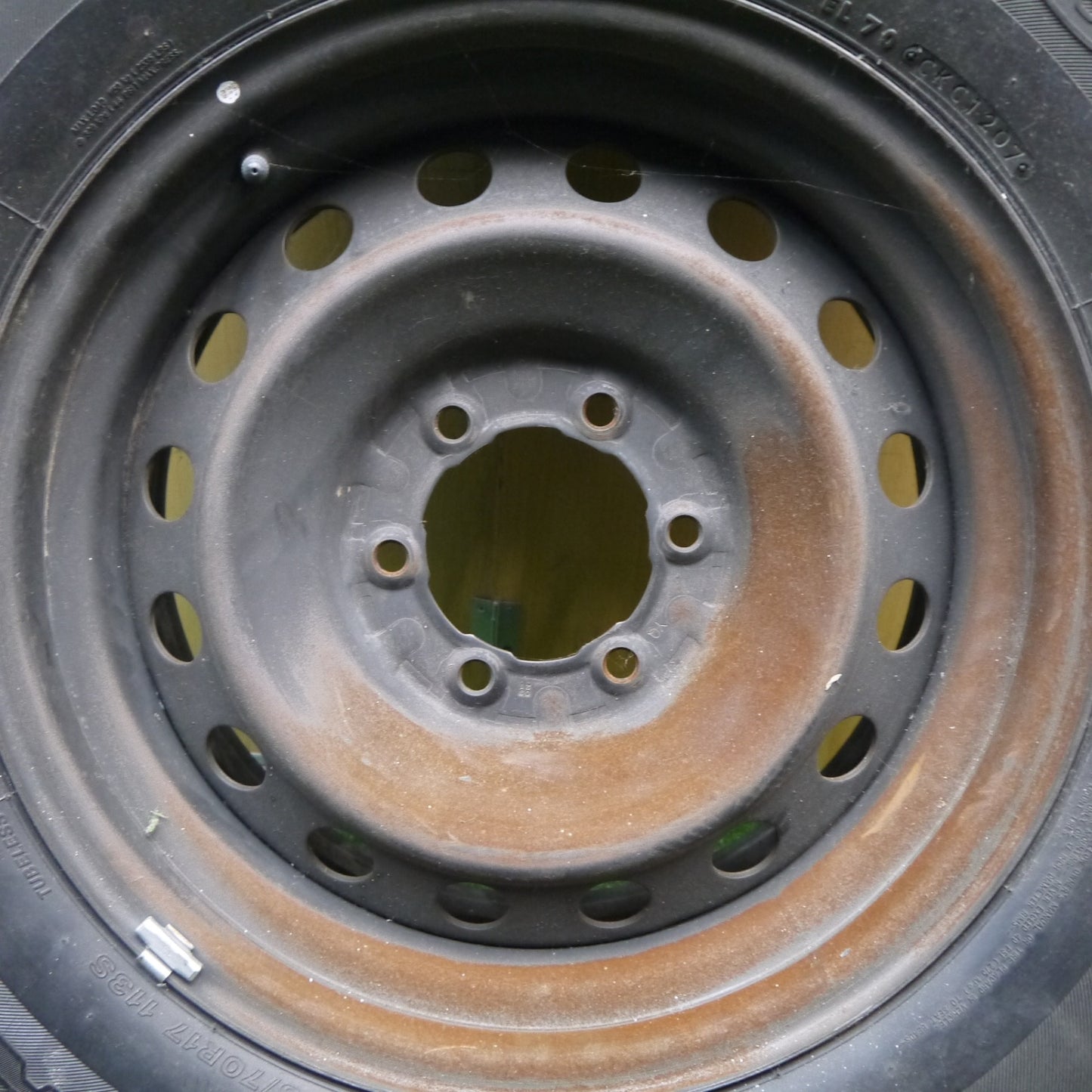 未使用!1本★トヨタ FJクルーザー 純正 スチール 265/70R17 ブリヂストン デューラー H/T 840 スペア 17インチ PCD139.7/6H★5082904Hノ