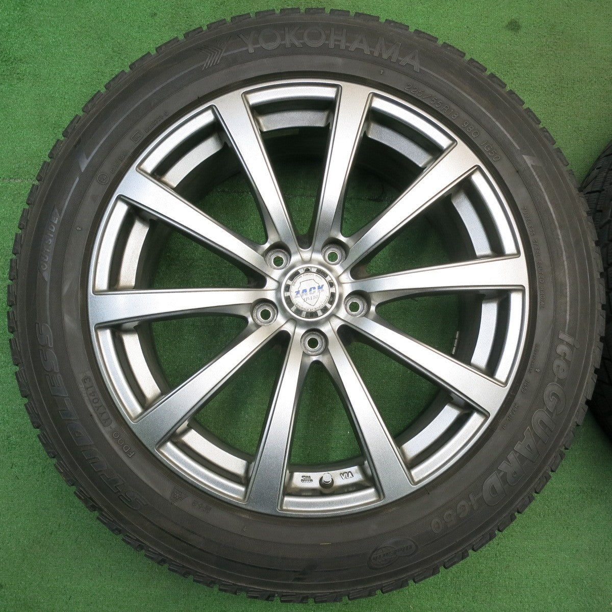 バリ溝!キレイ!8.5分★スタッドレス 225/55R18 ヨコハマ アイスガード iG50 ZACK JP-110 MONZA ザック 18インチ PCD114.3/5H★5051202NJス