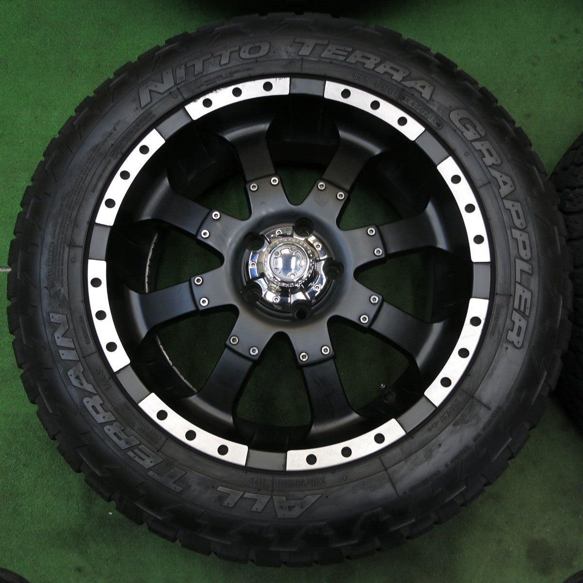 バリ溝!9分★ジープ 等 ウルトラ モーター スポーツ 223B ゴライアス 275/55R20 ニットー TERRA GRAPPLER ALL TERRAIN 20インチ PCD127/5H★5072904ナノ