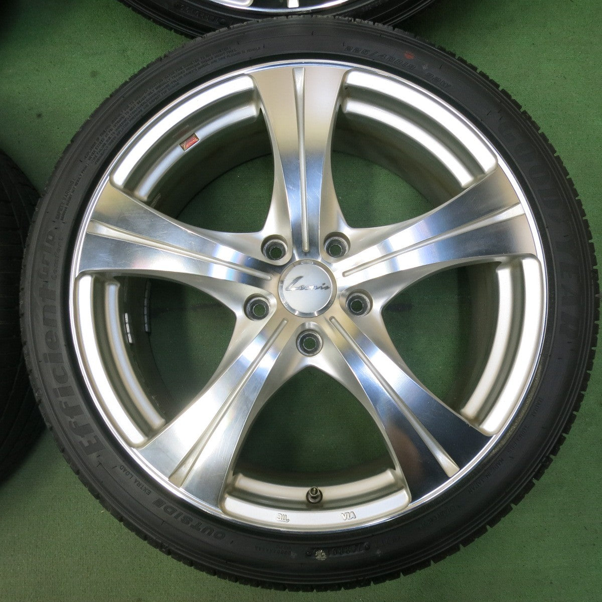 タイヤほぼ未使用!25年★Leonis FST 225/40R18 グッドイヤー EfficientGrip Comfort レオニス 18インチ PCD114.3/5H★5062608SYノ