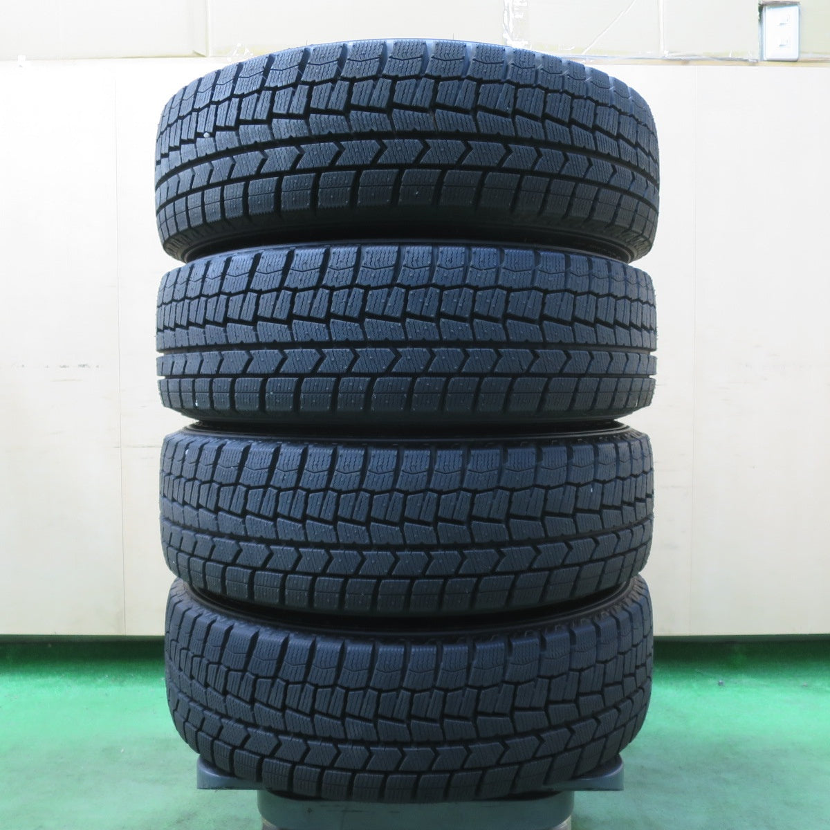 タイヤほぼ未使用!23年!キレイ★スタッドレス 175/65R15 ダンロップ ウインターマックス WM02 SEIN EK AME ENKEI ザイン エンケイ 15インチ PCD100/4H★5042803イス