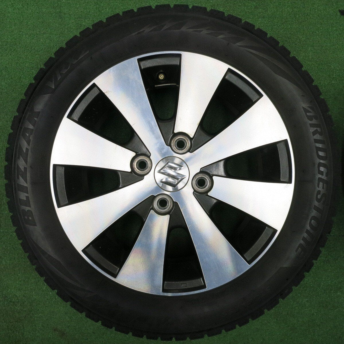 4本価格★スズキ ワゴンR スティングレー 純正 155/65R14 スタッドレス ブリヂストン ブリザック VRX2 PCD100/4H★4121601NJス