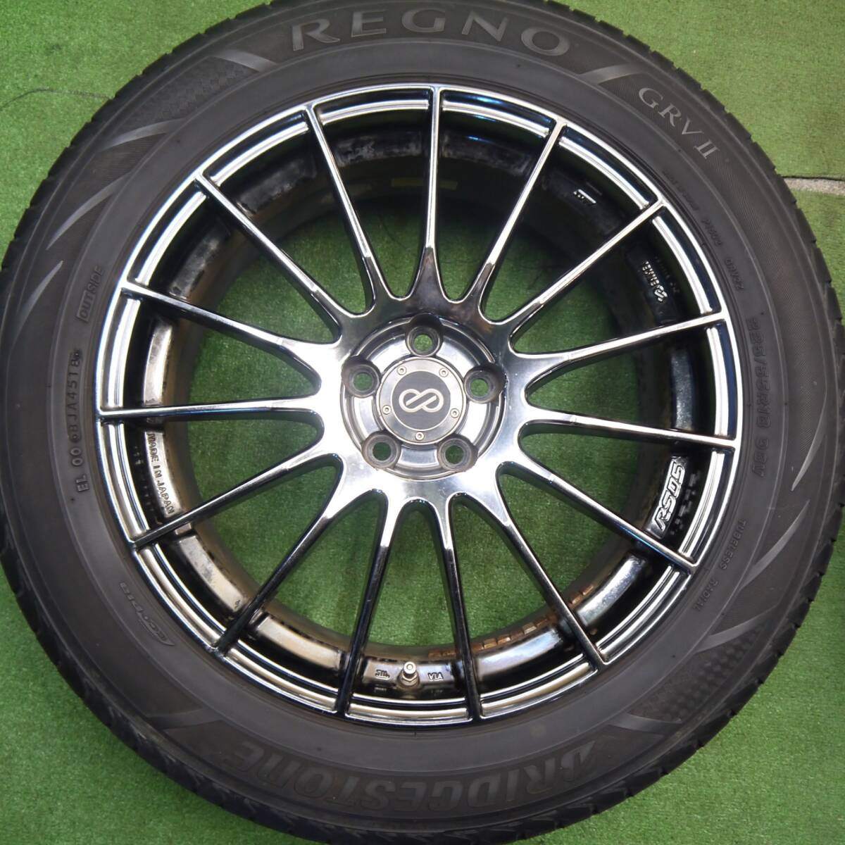 4本価格★ENKEI RS05 XV フォレスター 等 225/55R18 ブリヂストン レグノ GRV2 エンケイ 18インチ PCD100/5H★5031807Hノ