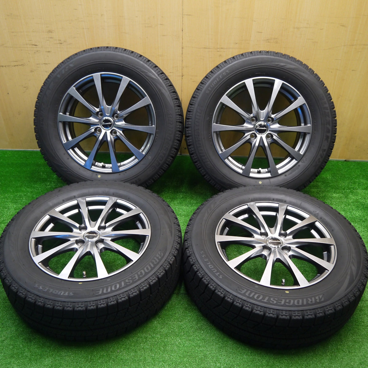バリ溝!21年!キレイ!9分★スタッドレス 205/65R16 ブリヂストン ブリザック VRX Exceeder エクシーダー 16インチ PCD100/4H★5101505Hス