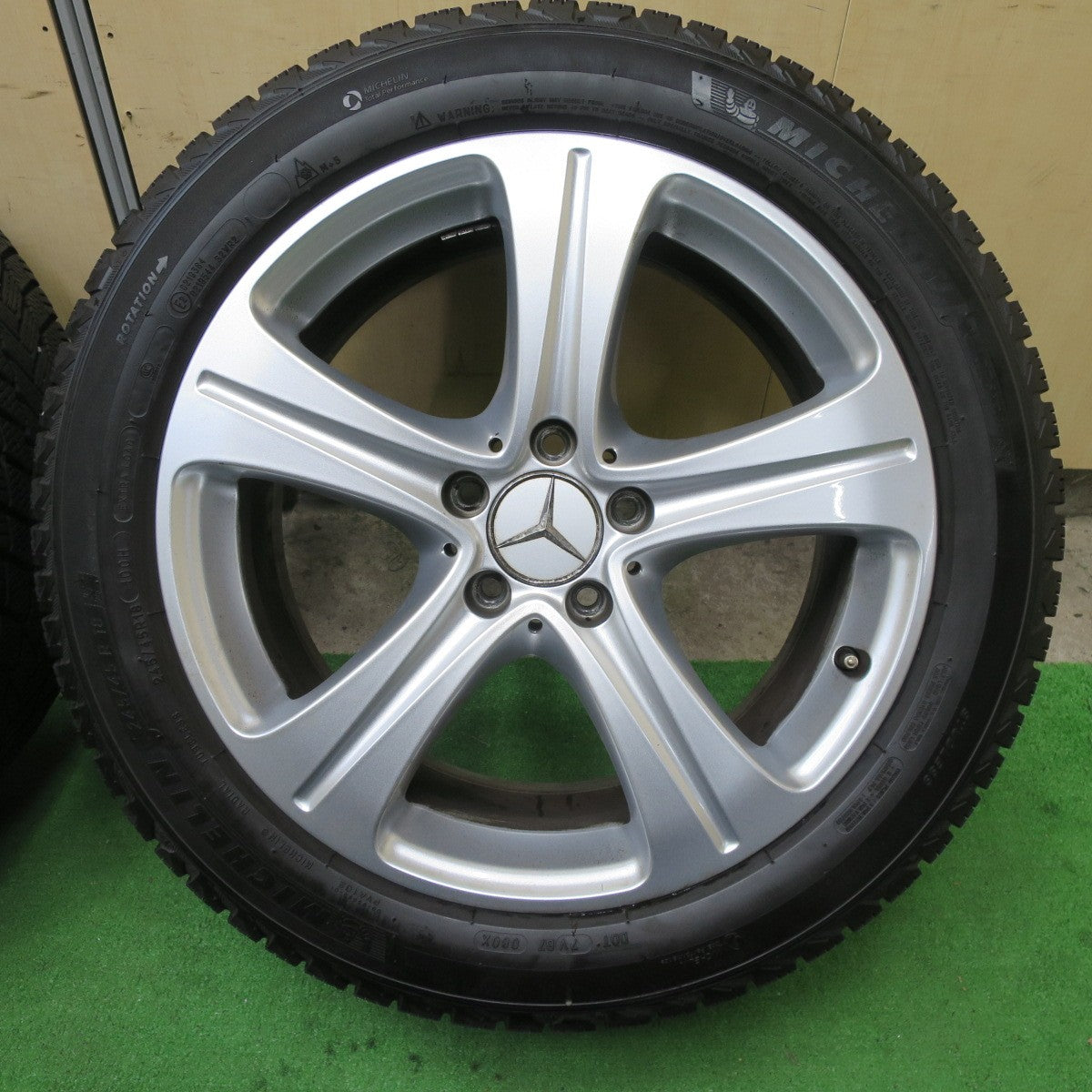 キレイ!21年★ベンツ Eクラス W213 純正 245/45R18 スタッドレス ミシュラン X-ICE SNOW 18インチ PCD112/5H★5062901TTス