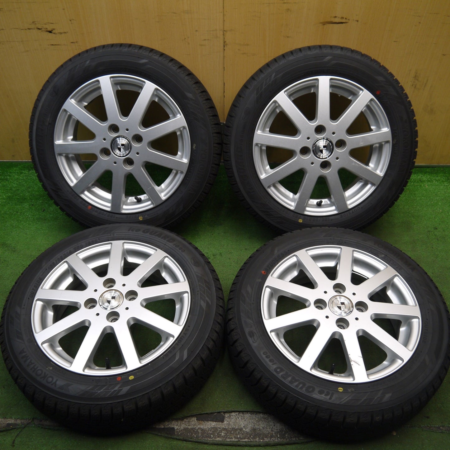 超バリ溝!24年!ほぼ10分★スタッドレス 155/65R14 ヨコハマ アイスガード iG60 GMach 14インチ PCD100/4H★5072901Hス