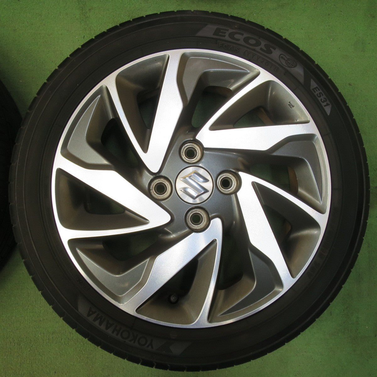 キレイ★スズキ スペーシア カスタム 純正 165/55R15 ヨコハマ エコス ES31 15インチ PCD100/4H★5052908イノ