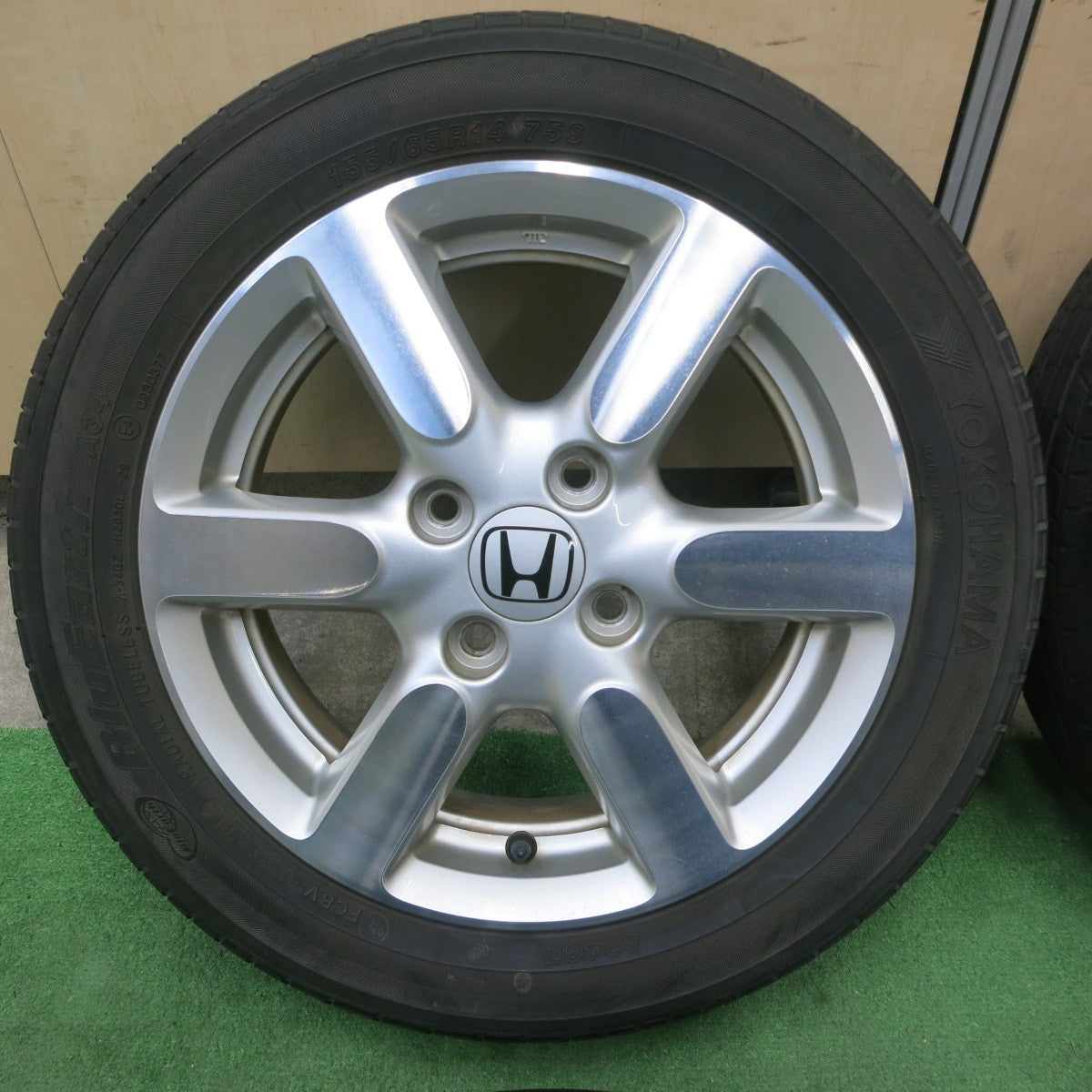 4本価格★ホンダ N-ONE 純正 155/65R14 ヨコハマ ブルーアース A34 14インチ Nワン PCD100/4H★5042301ナノ