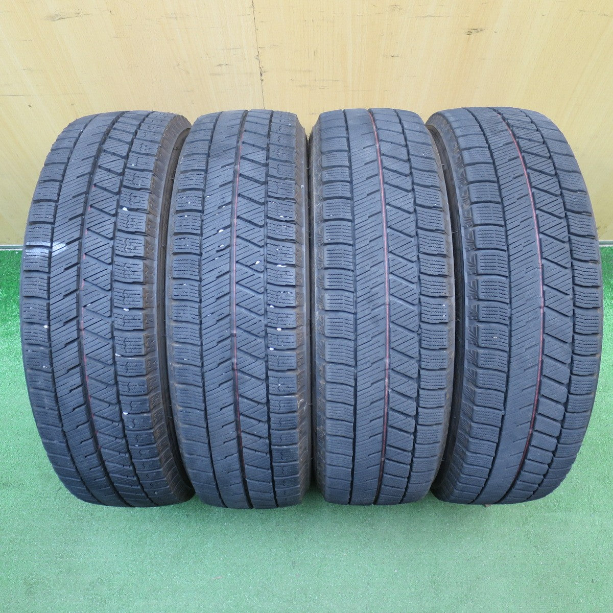 バリ溝!25年!キレイ!9.5分以上★日産 デイズ ルークス 三菱 ek 純正 155/65R14 スタッドレス ブリヂストン ブリザック VRX3 14インチ PCD100/4H★6040602NJス