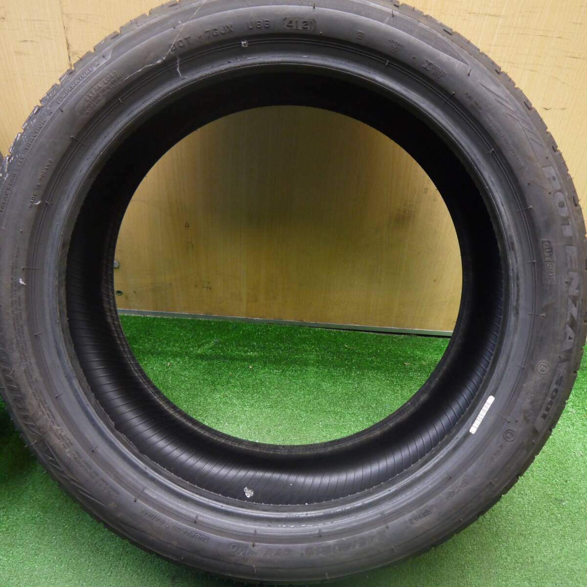 バリ溝 21年 8.5分 2本★245/40R18 ブリヂストン ポテンザ S001 レクサス GS ジャガー XE CZ4A WRX ベンツ等★5032509Hノタ