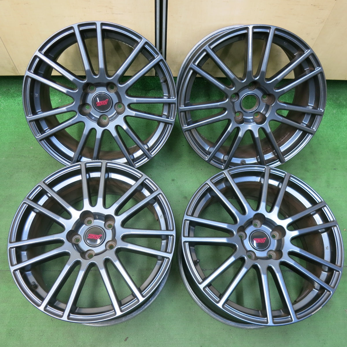 4本価格★スバル WRX STI Spec C 純正 ENKEI ホイール 18インチ 18×8.5J スペックC エンケイ PCD114.3/5H★5061111SYホ