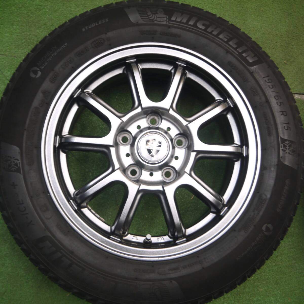 キレイ★スタッドレス 195/65R15 ミシュラン X-ICE3+ ESTROSA エステローザ 15インチ PCD114.3/5H★5021210Hス