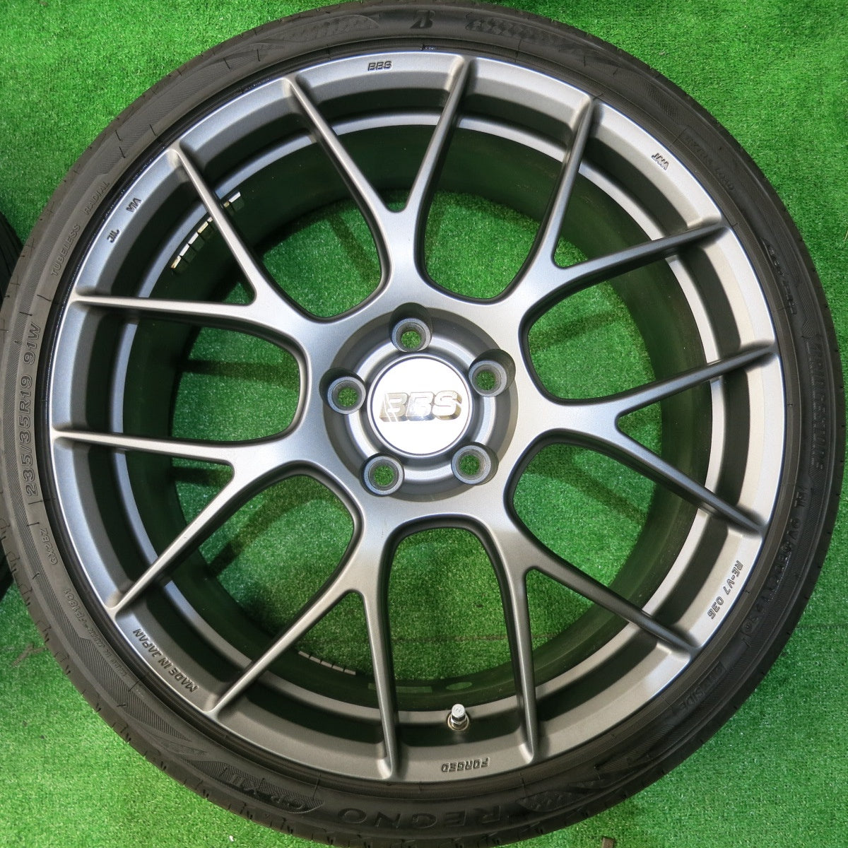 バリ溝!23年!キレイ!9.5分★BBS RE-V7 036 鍛造 235/35R19 ブリヂストン レグノ GR-X2 19インチ PCD114.3/5H★5050202HAノ