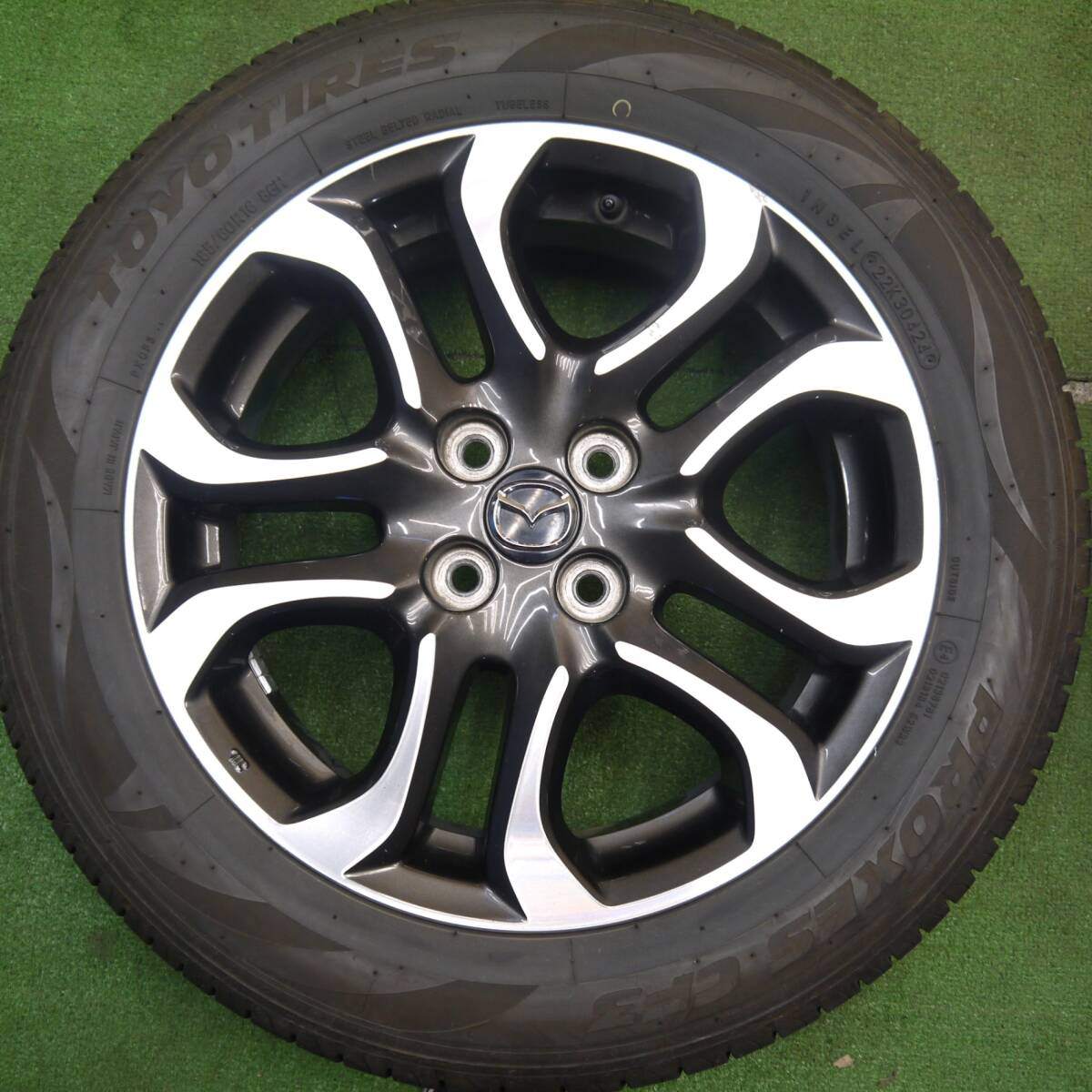 バリ溝!24年!9.5分★マツダ2 純正 185/60R16 トーヨー プロクセス CF3 16インチ PCD100/4H★5031908Hノ