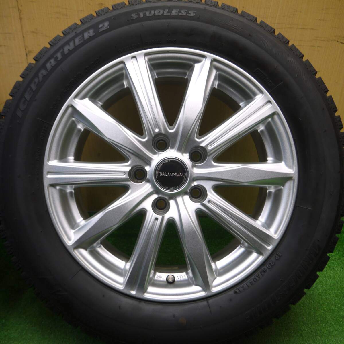 キレイ!21年★スタッドレス 205/60R16 ブリヂストン アイスパートナー2 BALMINUM バルミナ 16インチ PCD114.3/5H★5010810Hス