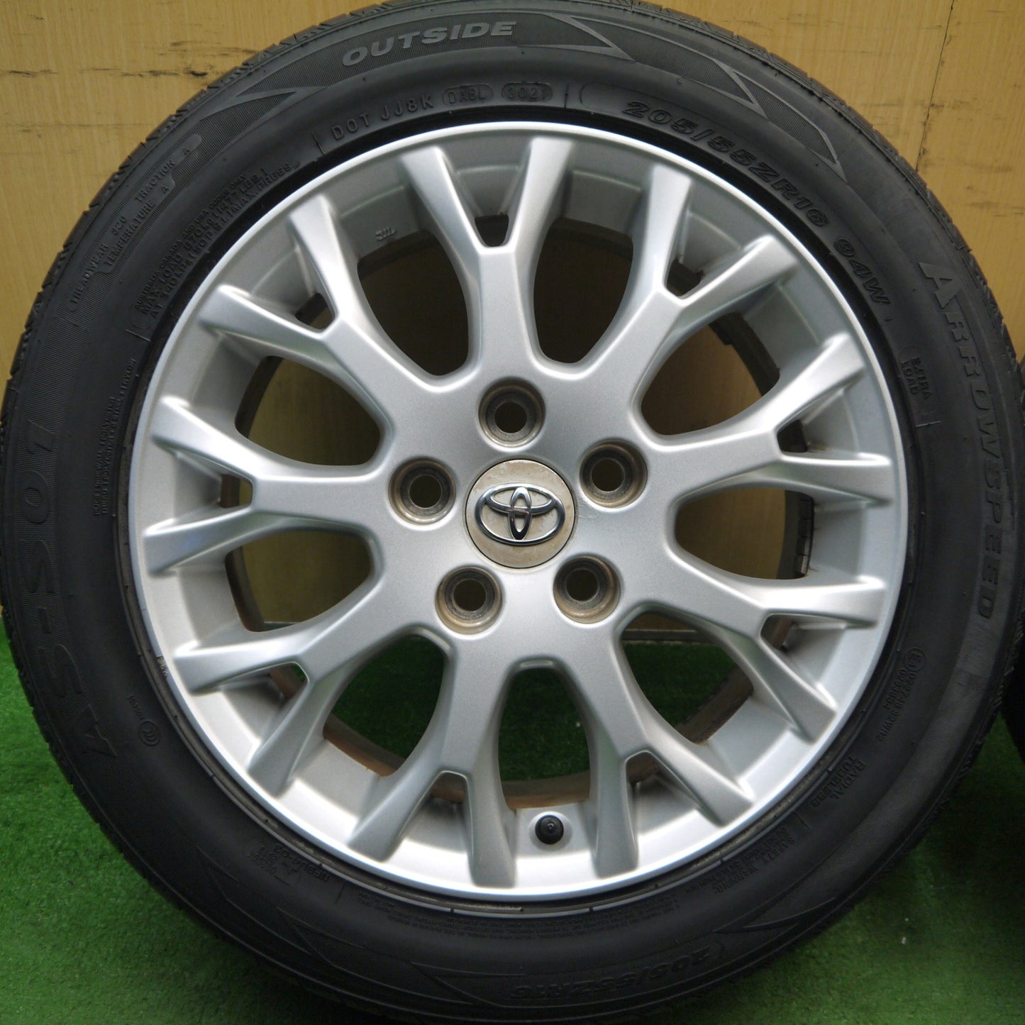 バリ溝!21年!キレイ!9分★トヨタ ブレイド 純正 205/55R16 アロースピード AS-S01 16インチ PCD114.3/5H★5061804Hノ