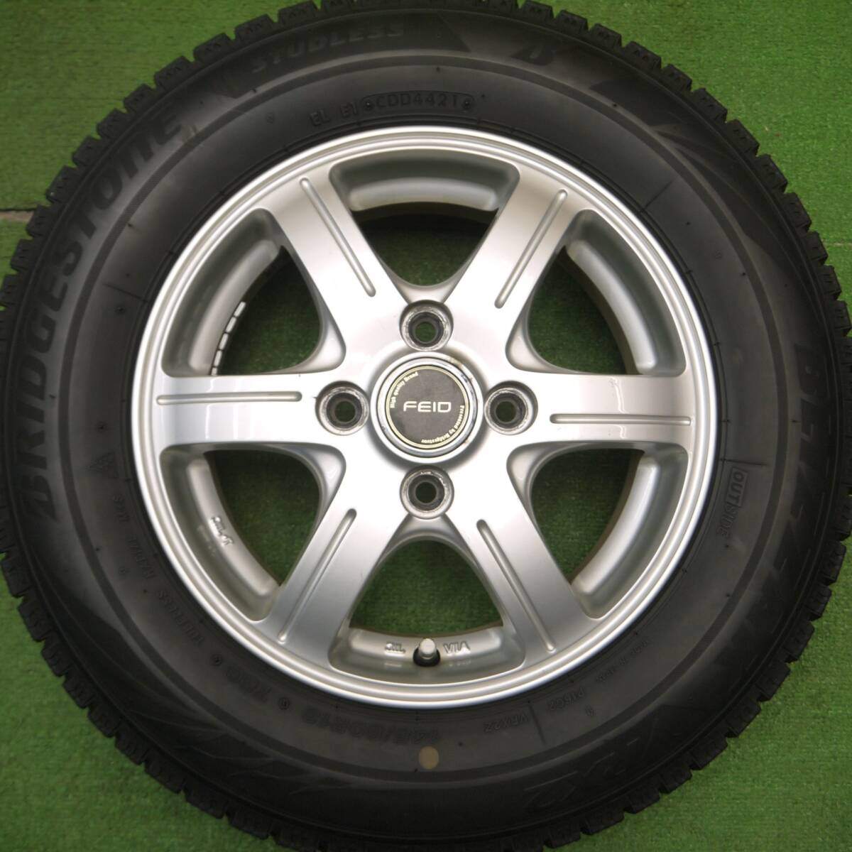 4本価格!21年★スタッドレス 145/80R13 ブリヂストン ブリザック VRX2 FEID 社外 アルミ 13インチ PCD100/4H★5010710Hス
