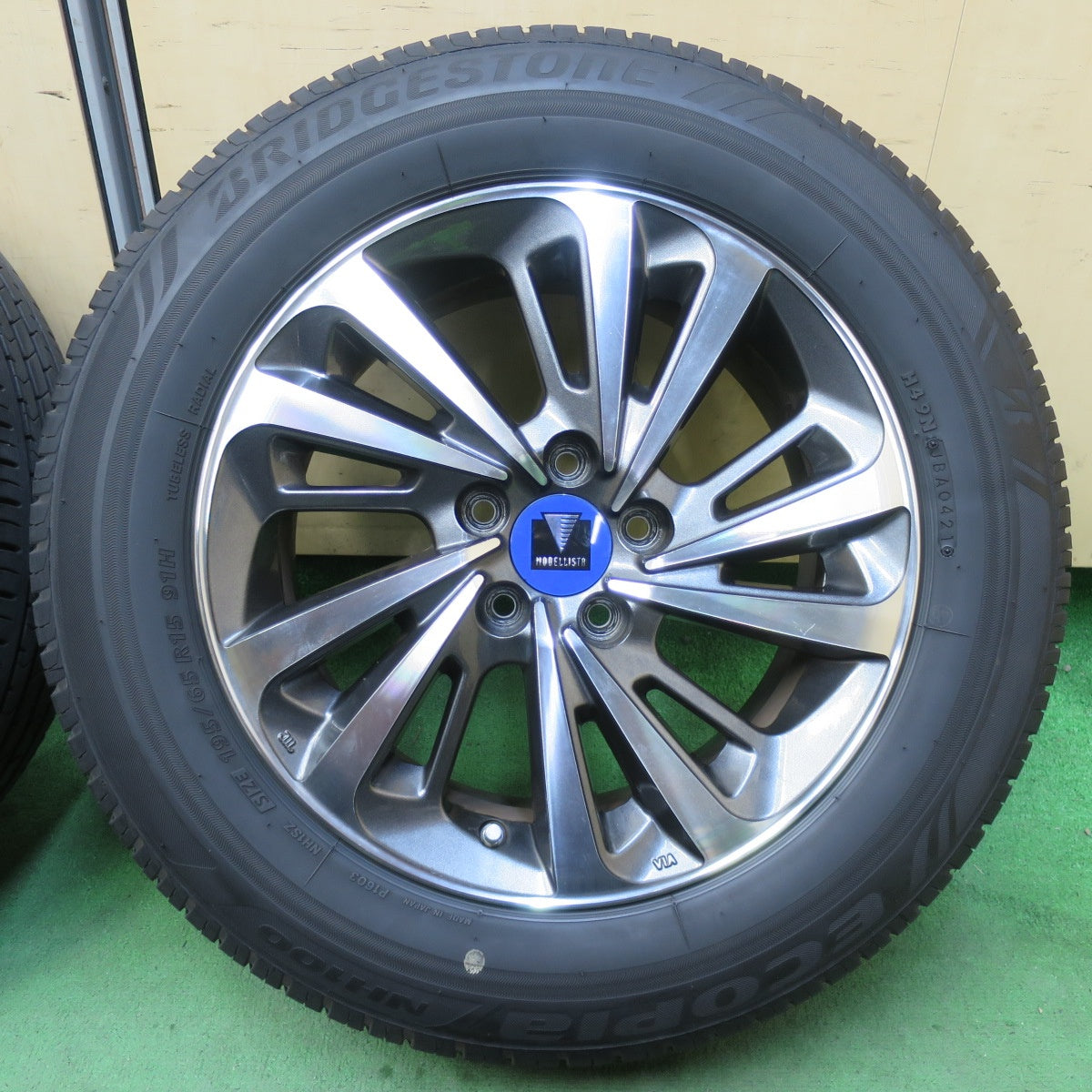 バリ溝!21年!キレイ!8.5分★トヨタ 50系 プリウス 純正 MODELLISTA SpinAIR3 195/65R15 ブリヂストン エコピア NH100 モデリスタ スピンエアー3 PCD100/5H★5040911イノ
