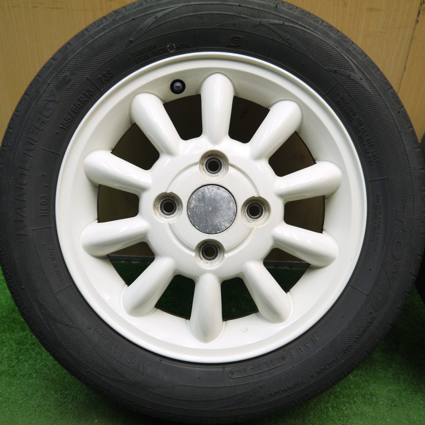 4本価格★スズキ ラパン 純正 155/65R13 トーヨー ナノエナジー3 13インチ PCD100/4H★5062701Hノ