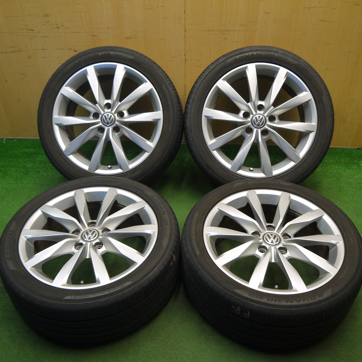 キレイ★ワーゲン ゴルフ7 純正 225/45R17 ヨコハマ アドバン dB V552 17インチ PCD112/5H★6030404Hノ
