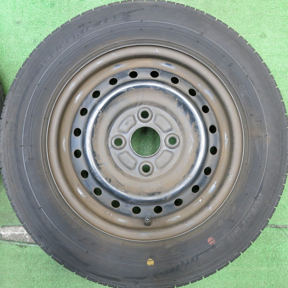 4本価格★145/80R13 オートバックス Maxrun EVERROAD スチール ホイール 13インチ PCD100/4H★5060706HAノ