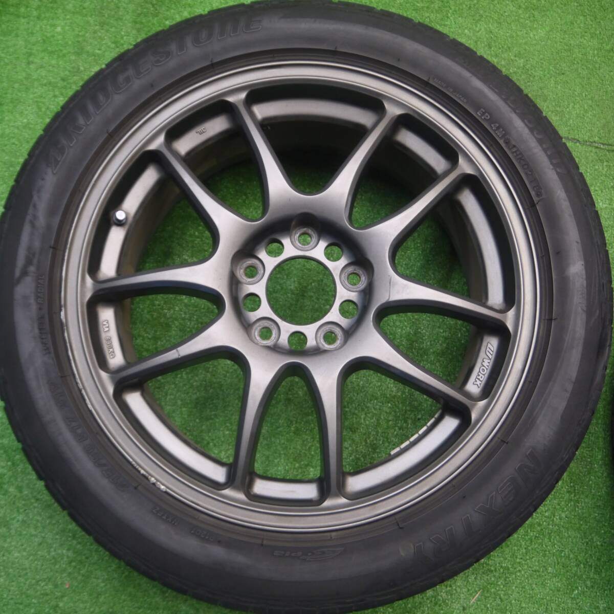 バリ溝 21年 8.5分★WORK EMOTION CR KAI 215/50R17 ヨコハマ ES31 ブリヂストン ネクストリー ワーク PCD114.3/5H★4090906Hノ