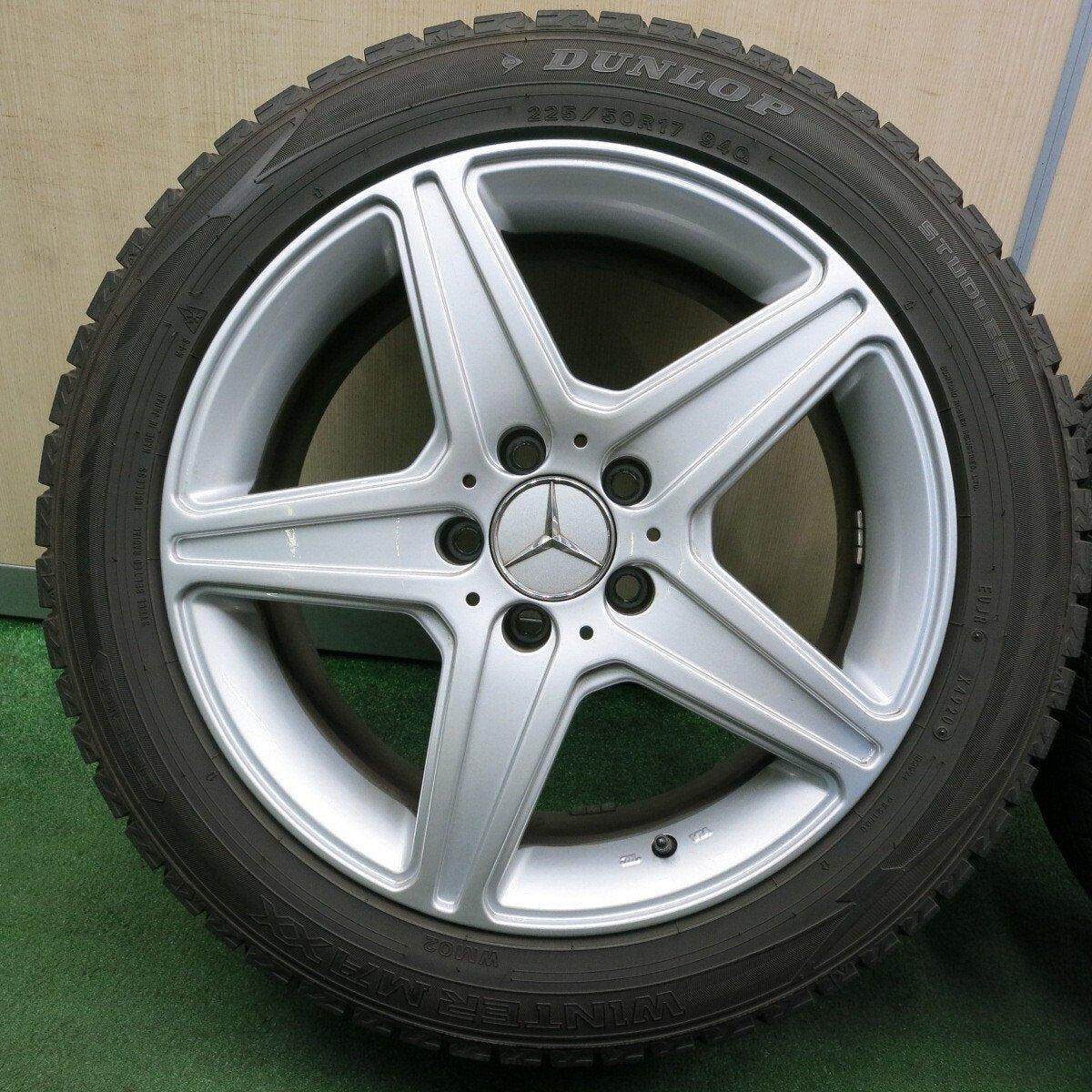 キレイ!20年★ベンツ 等 AGA 225/50R17 スタッドレス ダンロップ ウインターマックス WM02 17インチ PCD112/5H★4033002NJス