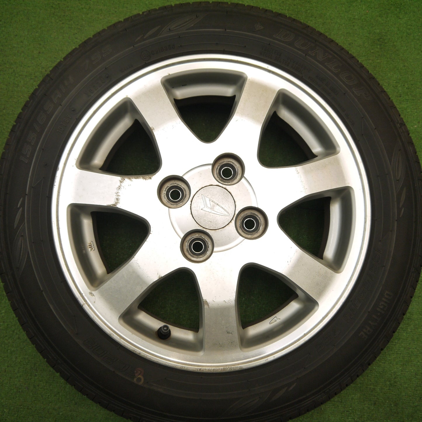 バリ溝!24年!8.5分★ダイハツ ムーヴ タント 等 純正 155/65R14 ダンロップ EC202 14インチ PCD100/4H★5042101Hノ