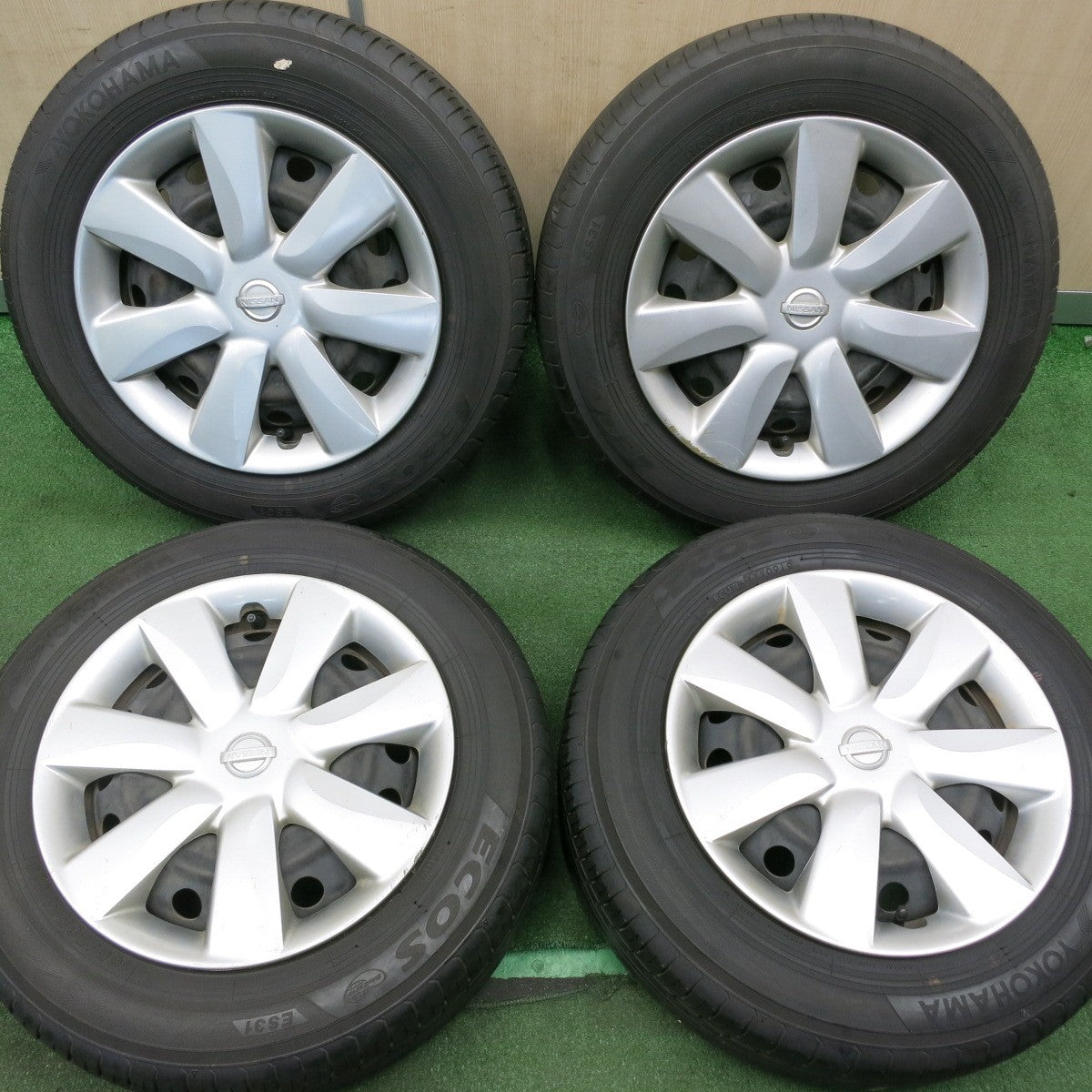 PCD100 165⁄70R14 4穴 14inch × 日産純正 マーチ 日産 キューブ ノート