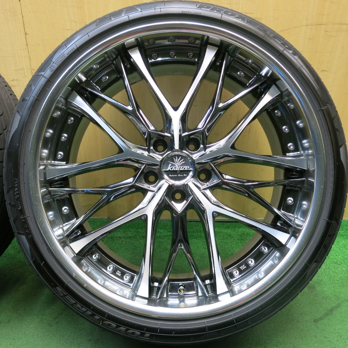 バリ溝!24年!キレイ!9.5分★kranze WEAVAL 245/35R21 トーヨー プロクセス FD1 21インチ クレンツェ ウィーバル PCD114.3/5H★5091406HAノ