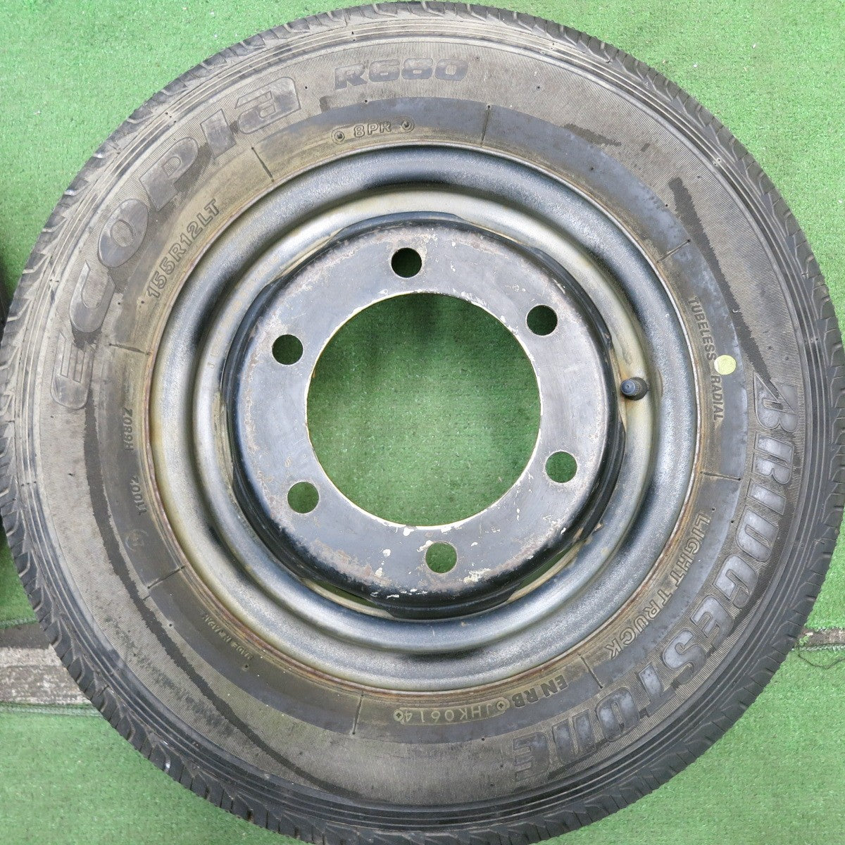 4本価格★トラック タイヤ 155R12LT 8PR ブリヂストン エコピア R680 スチール ホイール 12インチ PD170/6H★5062814HAノ