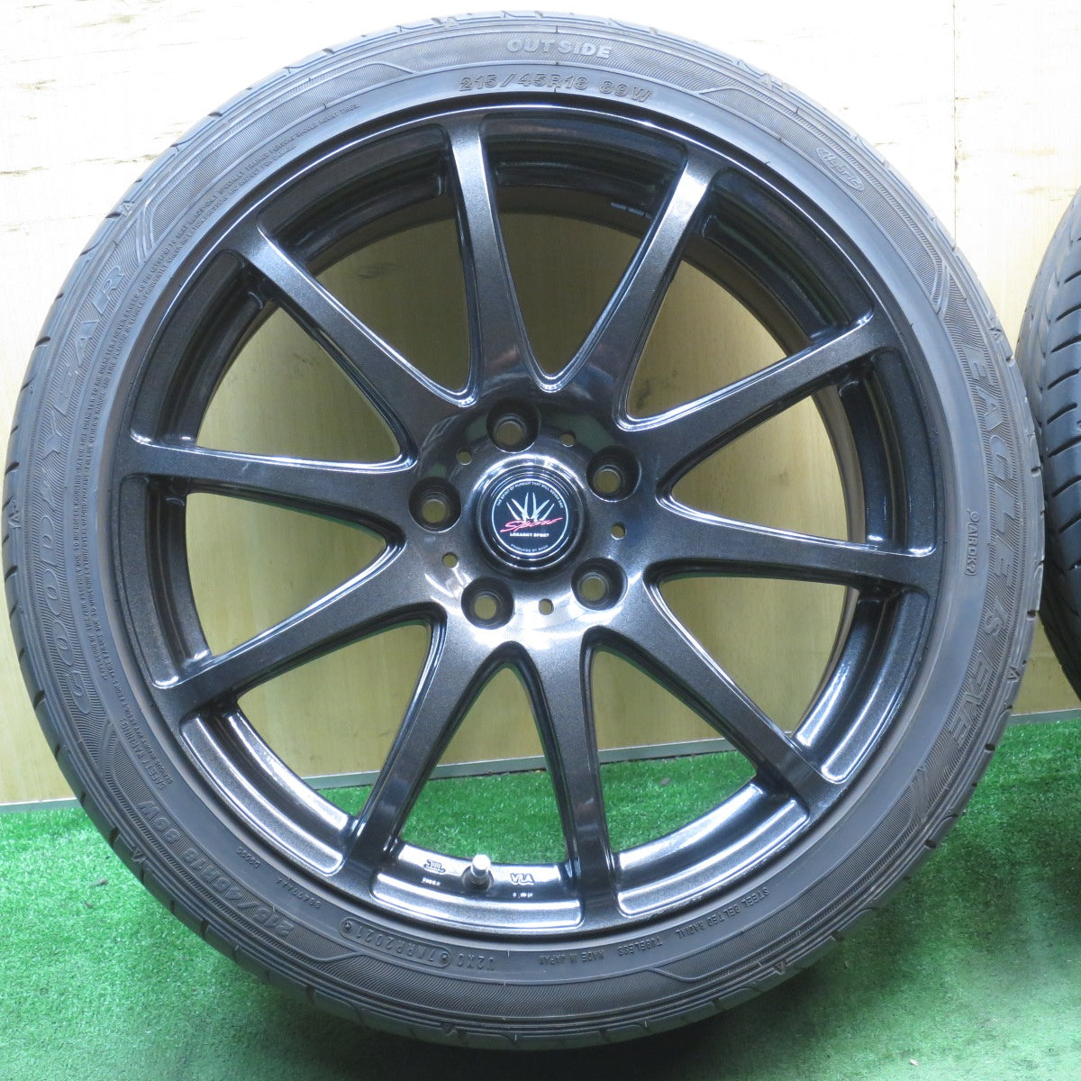 4本価格!21年★LOXARNY SPORT BADX 215/45R18 グッドイヤー イーグル LS EXE 18インチ ロクサーニ PCD114.3/5H★5080809NJノ