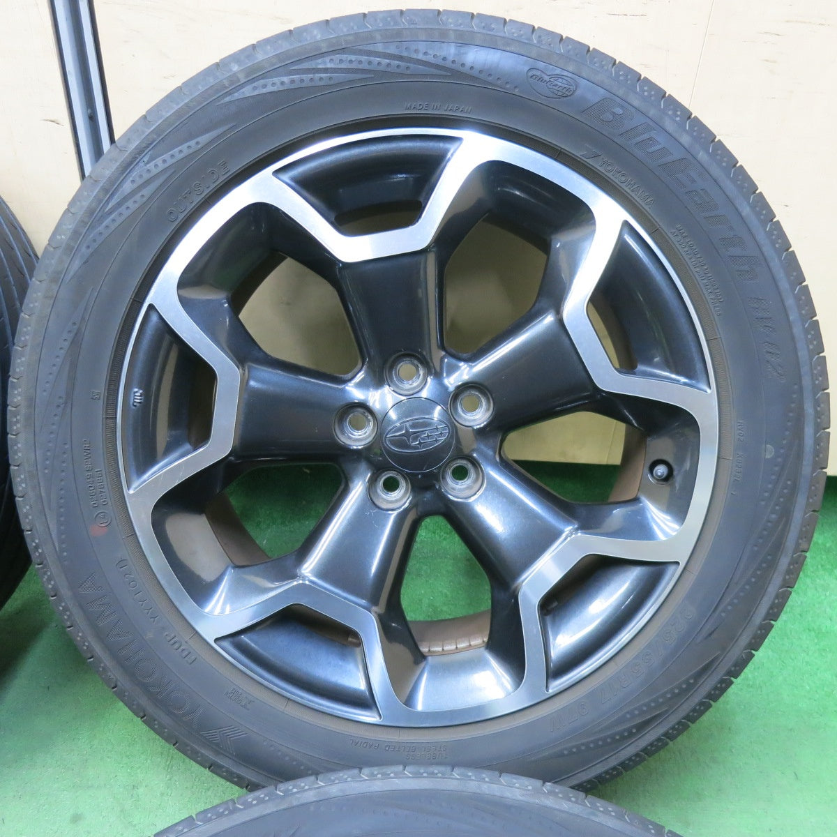 バリ溝!21年!8.5分★スバル GP7 XV 純正 ENKEI 225/55R17 ヨコハマ ブルーアース RV-02 17インチ エンケイ PCD100/5H★5062611SYノ