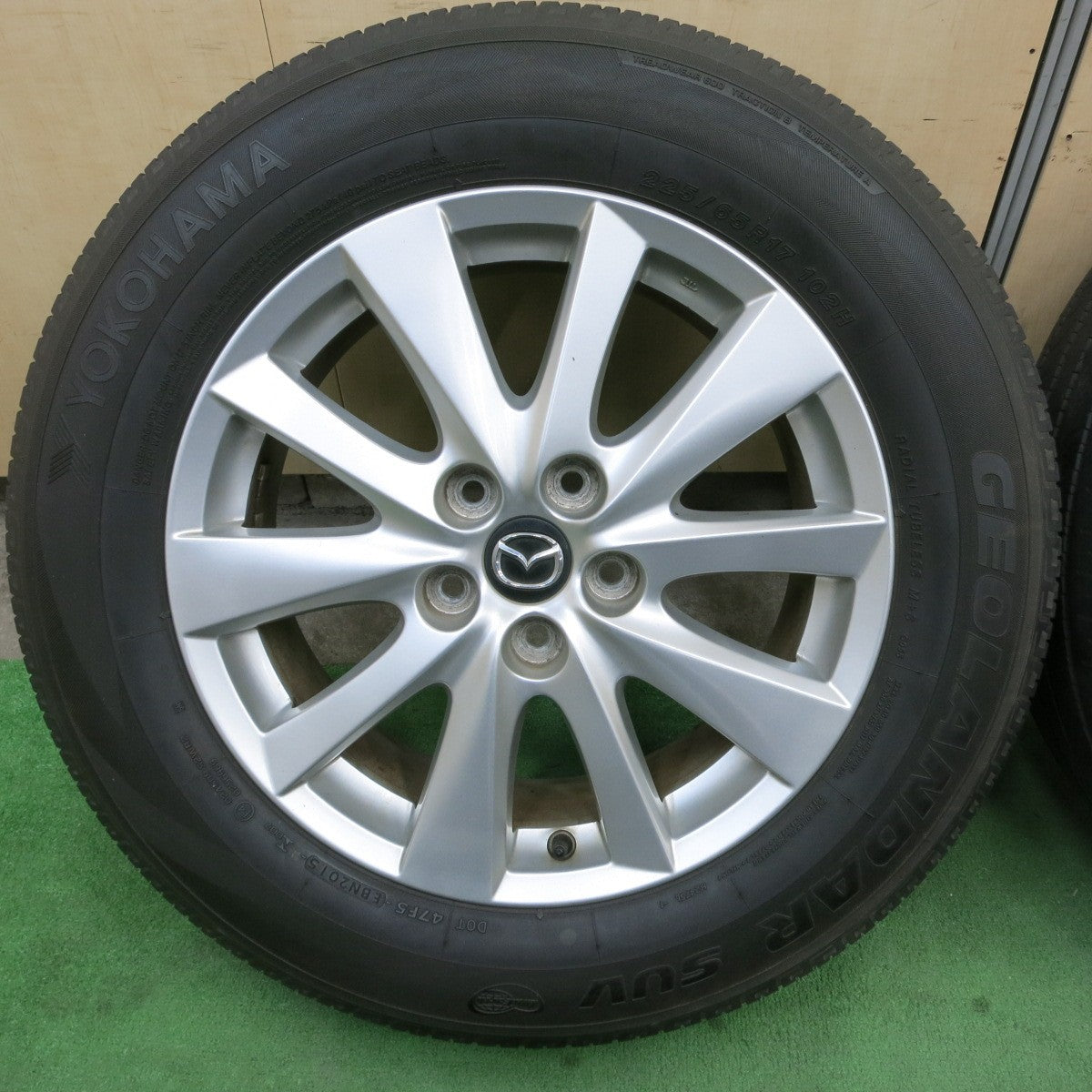 4本価格★マツダ CX-5 純正 225/65R17 ヨコハマ ジオランダー SUV 17インチ PCD114.3/5H★5042202ナノ