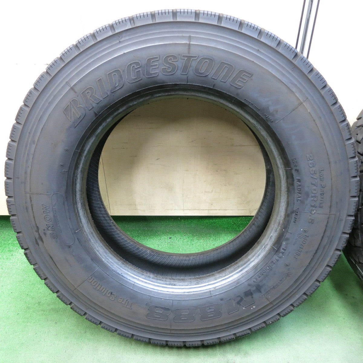 バリ溝!24年!9.5分★トラック タイヤ 265/70R19.5 140/138J ブリヂストン M888 ミックス オールシーズン 19.5インチ★5100701ナスタ