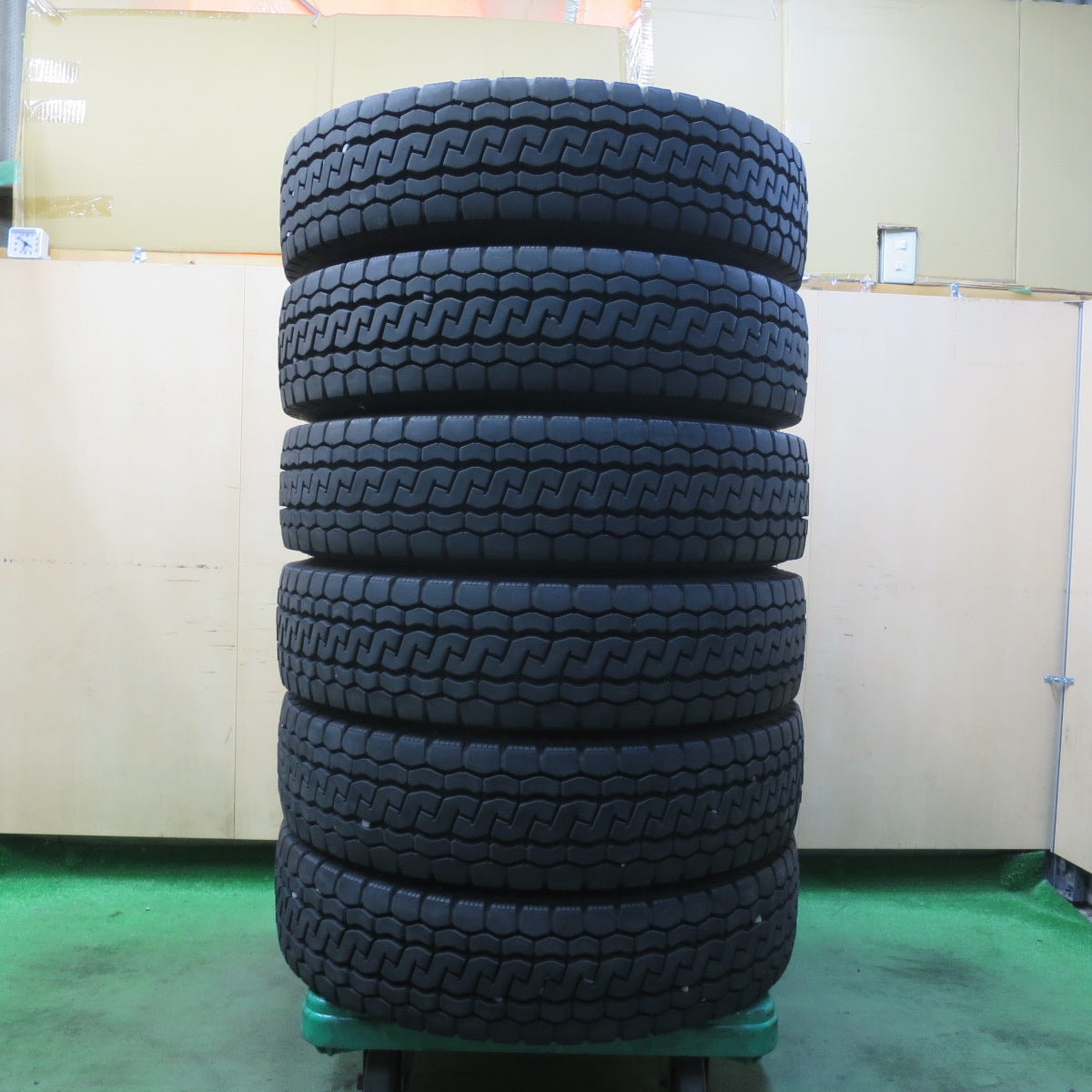 バリ溝!25年!8.5分!6本★トラック タイヤ 205/85R16 117/115N ブリヂストン エコピア M812 ミックス オールシーズン 16インチ★5102312イスタ