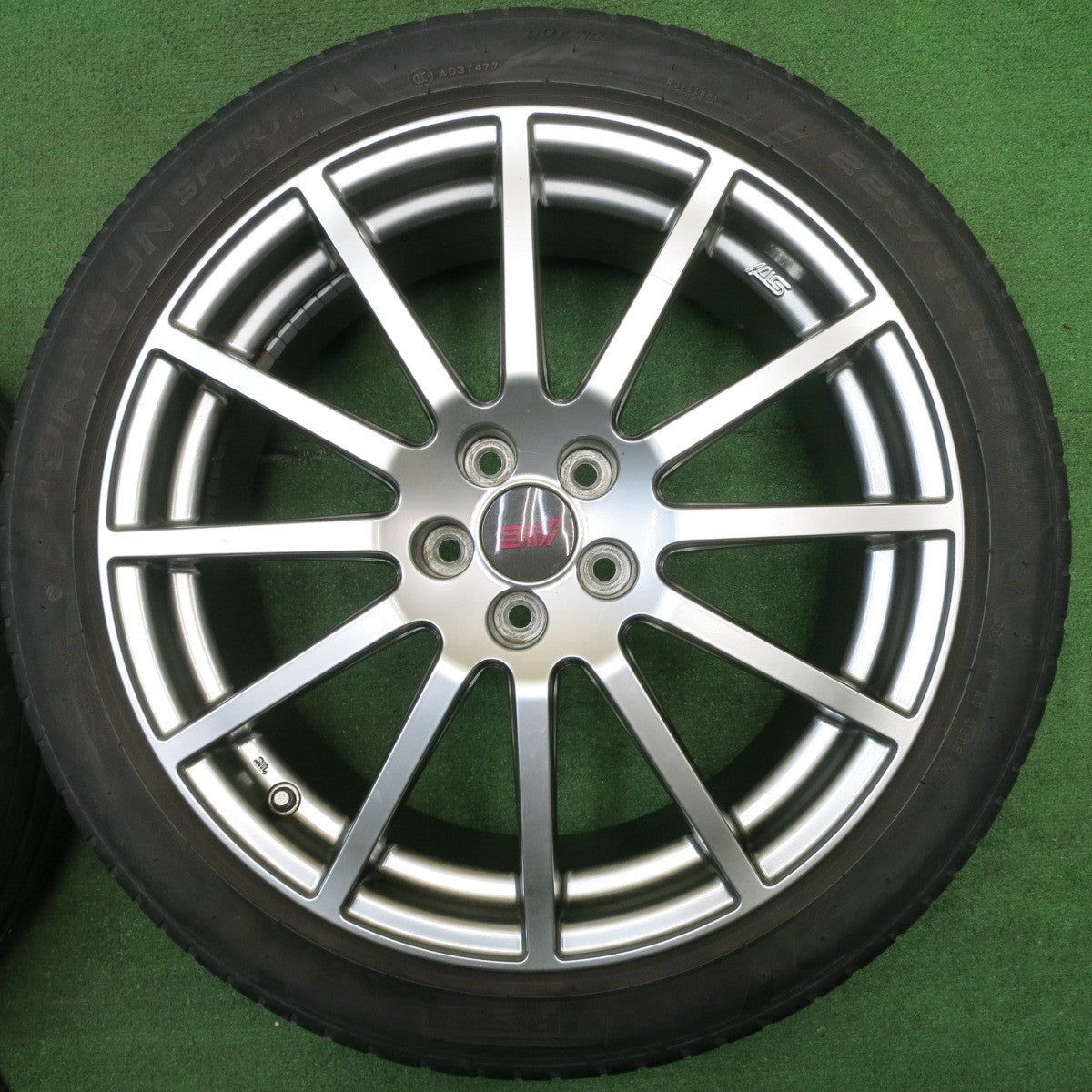 キレイ★スバル レガシィ BM/BR系 ts 純正 STi 225/45R18 ピレリ ドラゴン スポーツ TM 18インチ エンケイ PCD100/5H★5042603NJノ