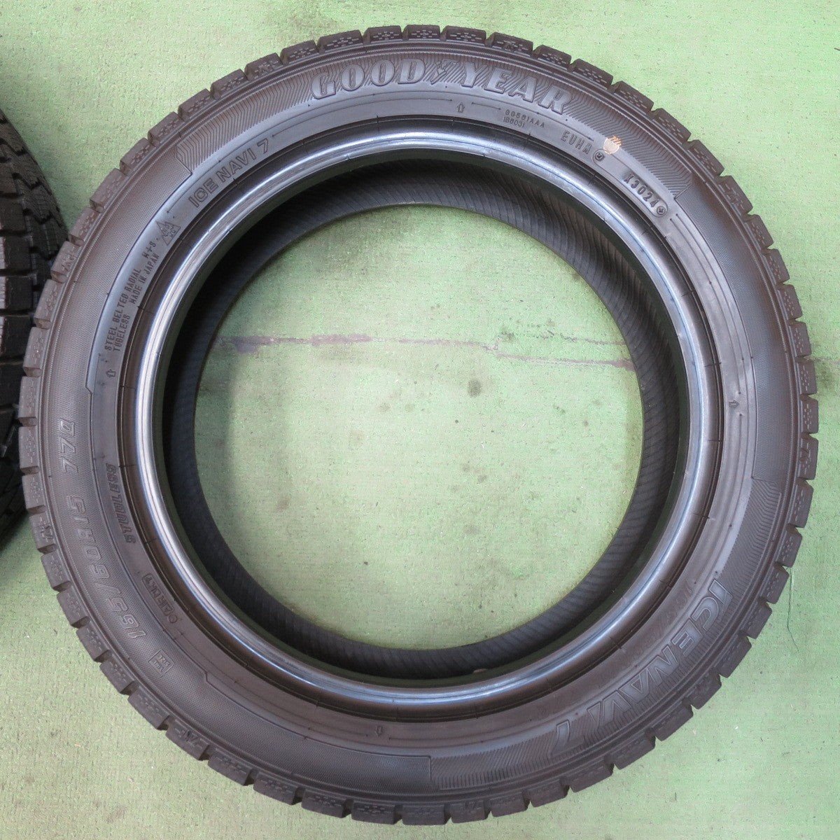 超バリ溝!24年!ほぼ10分★スタッドレス 165/60R15 グッドイヤー アイスナビ7 タイヤ 15インチ 軽サイズ デリカミニ ハスラー 等★5092206イスタ
