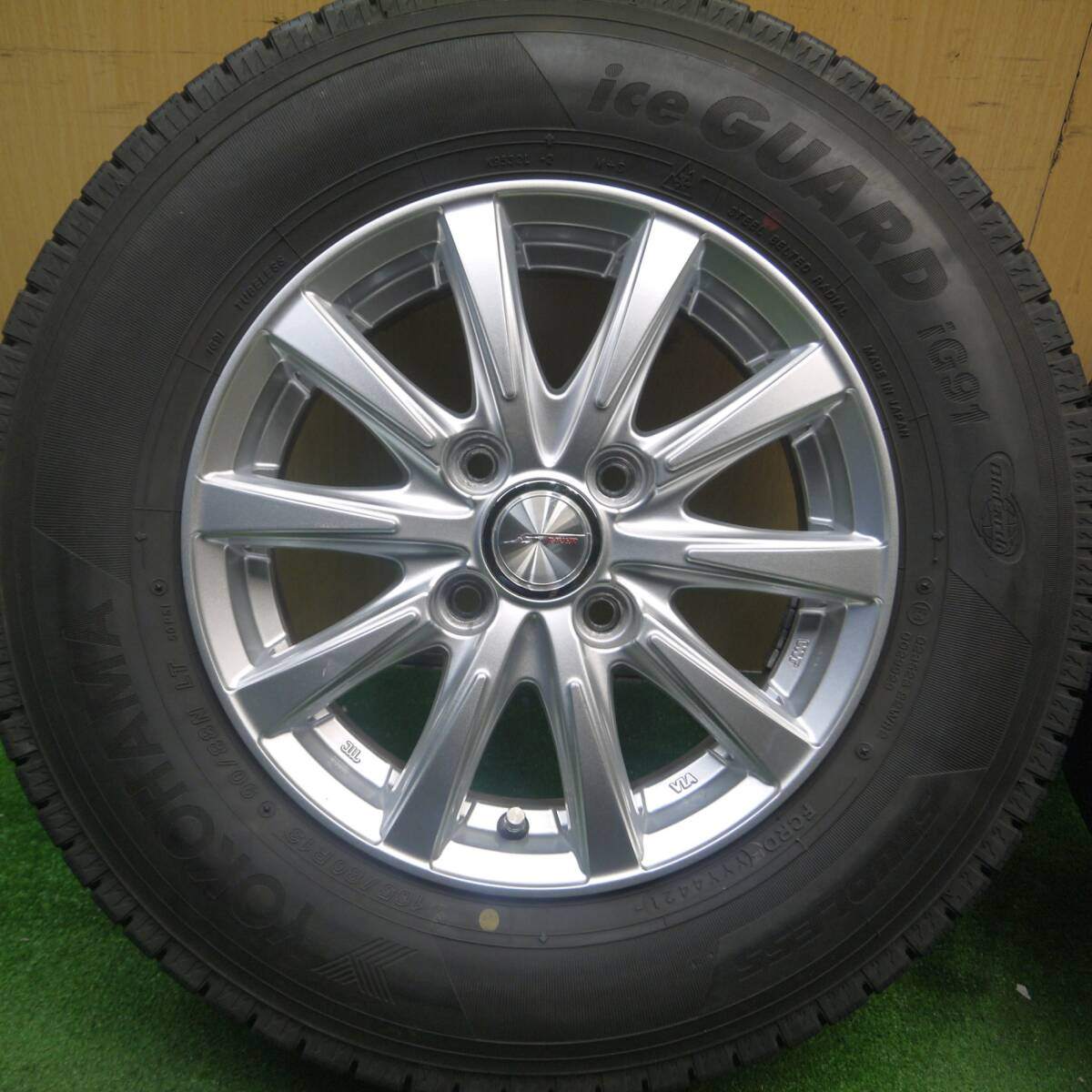 バリ溝!21年!9.5分以上★スタッドレス 165/80R13 90/88N ヨコハマ アイスガード iG91 JOKER ジョーカー 13インチ PCD100/4H★5021703Hス
