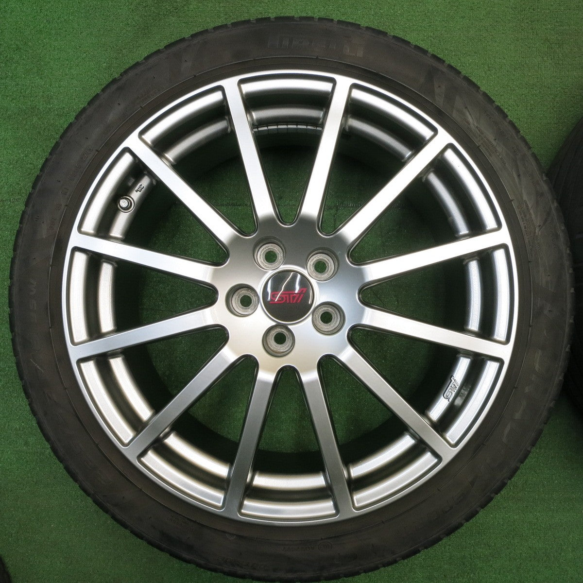 キレイ★スバル レガシィ BM/BR系 ts 純正 STi 225/45R18 ピレリ ドラゴン スポーツ TM 18インチ エンケイ PCD100/5H★5042603NJノ